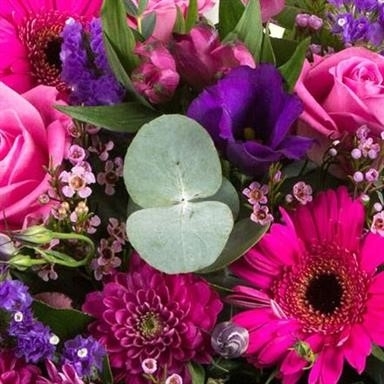 Purple & Pink Basket Arrangement