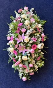 Double Casket Spray Pink & Lilac